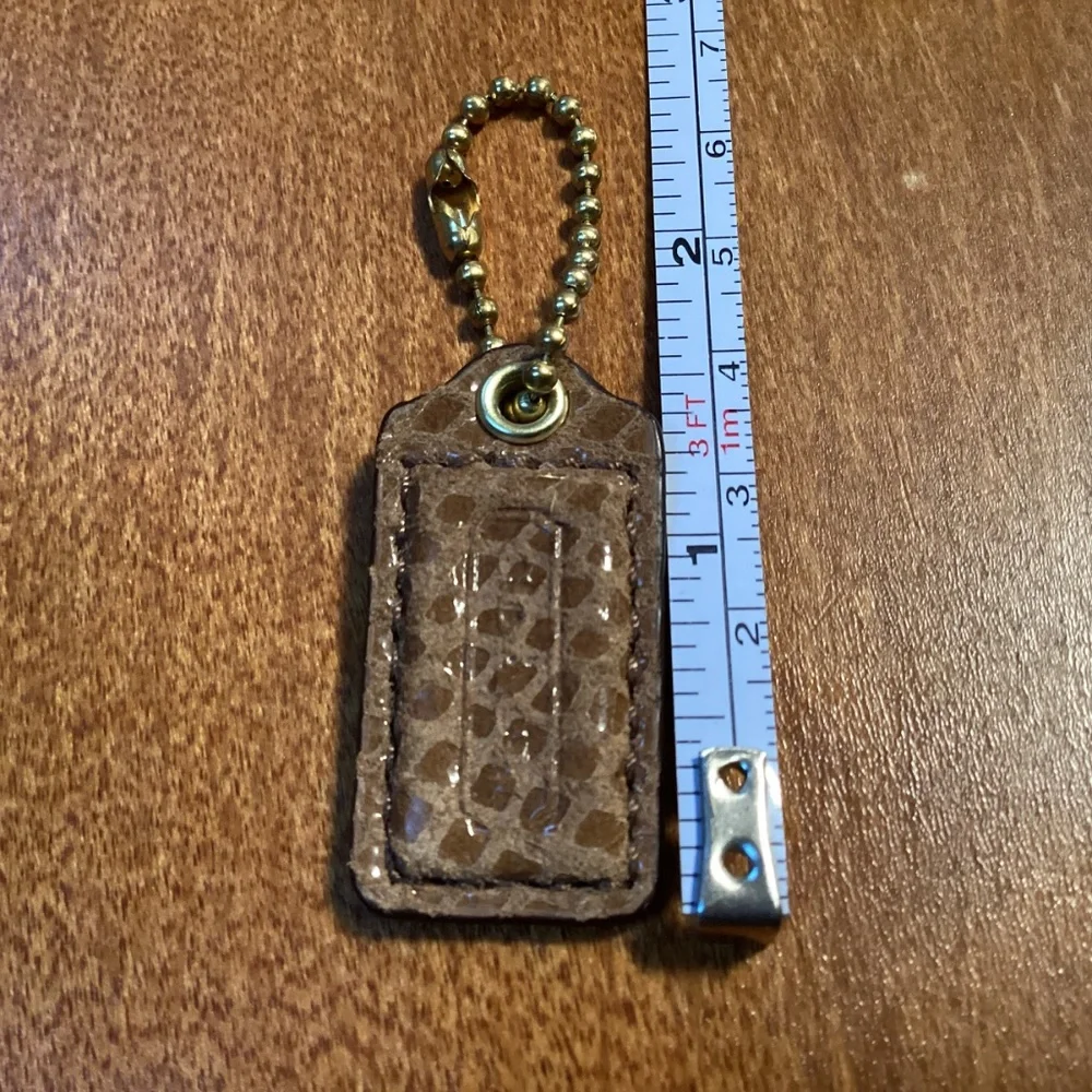 Coach Tan/Brown Bag Tag/Hang Tag